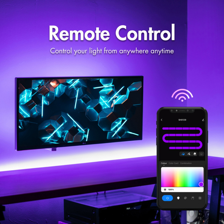 LogiLink Smart Digital RGB-LED-strip adressbar 400 lm 5m LED WiFi Tuya