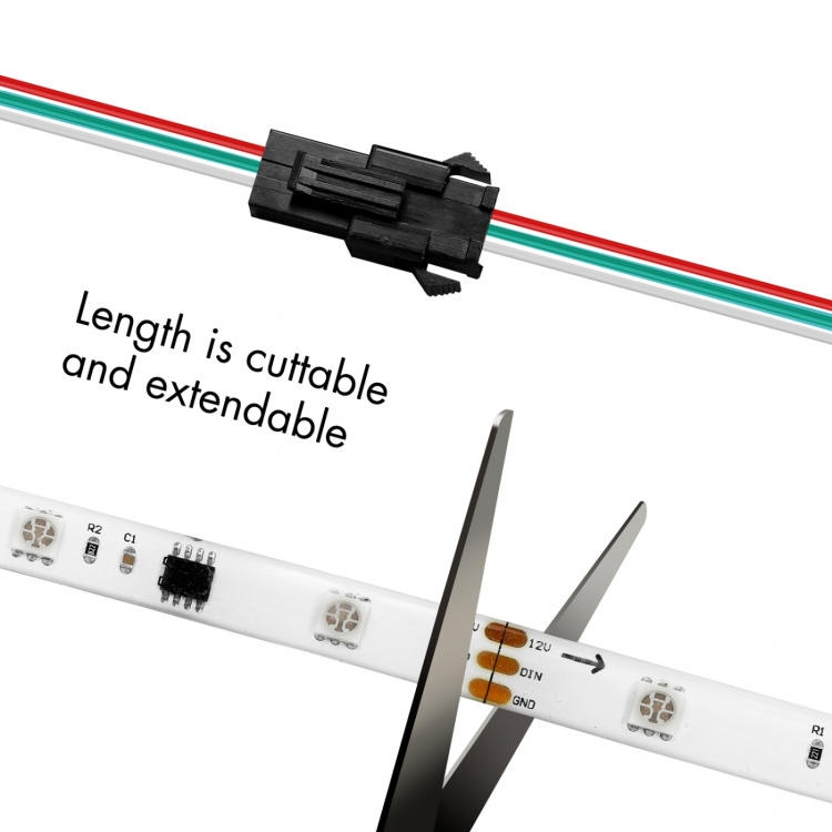 LogiLink Smart Digital RGB-LED-strip adressbar 400 lm 5m LED WiFi Tuya