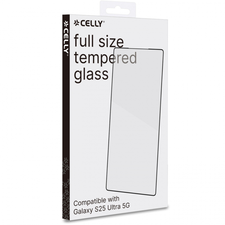 Celly Fuld glas skærmbeskytter Hærdet glas Galaxy S25 Ultra