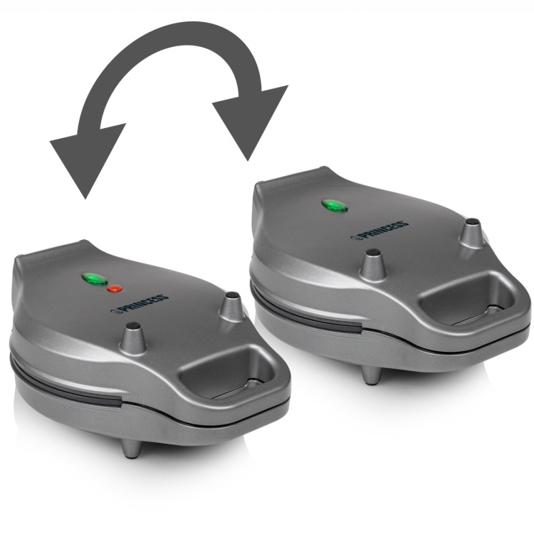 Princess Bubble våffeljärn 132465 Ø 20 cm - Rotation function