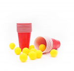 Winkee Beer Pong-sæt - Klassisk Beer Pong - 20 kopper og 10 bolde