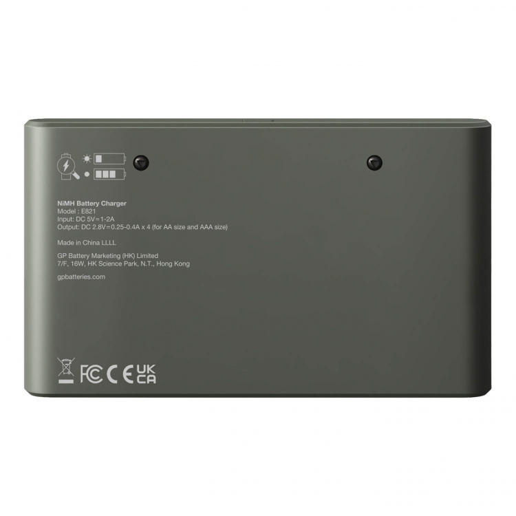 GP Batterioplader E821 8-Slot 4xAA 2100mAh + 4xAAA 850mAh GP Batterioplader E821 8-Slot 4xAA 2100mAh + 4xAAA 850mAh