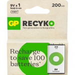 GP Batteri Recyko NiMH 9V 200mAh 1-Pak