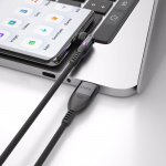 STATIK Kabel PowerPivot Pro Nylonflettet USB-C Til USB-C Sort 1m STATIK Kabel PowerPivot Pro Nylonflettet USB-C Til USB-C Sort 1m