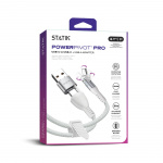 STATIK Kabel PowerPivot Pro Nylonflettet USB-C Til USB-C Hvid 1m STATIK Kabel PowerPivot Pro Nylonflettet USB-C Til USB-C Hvid 1m