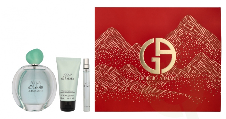 Armani Acqua Di Gioia Giftset 160 ml Edp Spray 100ml/Edp Spray 10ml/Body Lotion 50ml