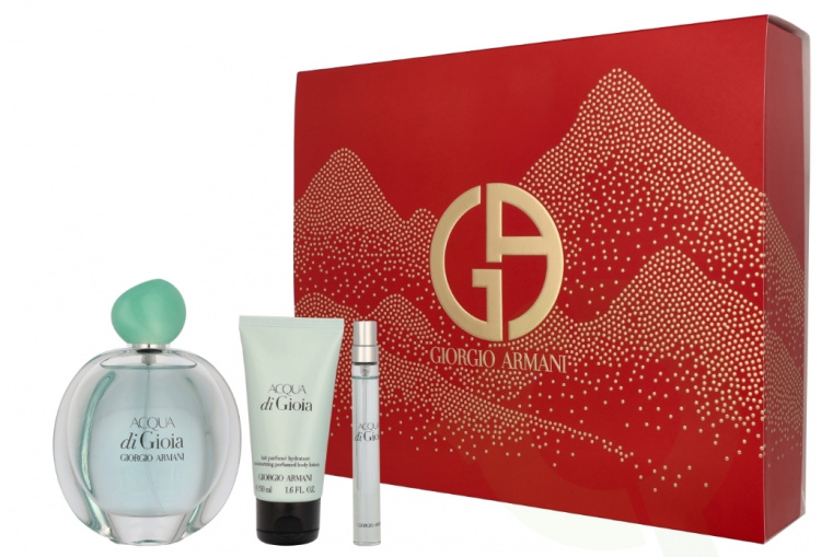 Armani Acqua Di Gioia Giftset 160 ml Edp Spray 100ml/Edp Spray 10ml/Body Lotion 50ml