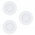 Eglo Sæt med 3x Fueva-Z indbygningslamper, hvid Ø8,5 - TW - Zigbee, Bluetooth