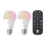 Eglo Sæt med 2x E27 A60, fjernbetjening - RGB + TW - Zigbee, Bluetooth Eglo Sæt med 2x E27 A60, fjernbetjening - RGB + TW - Zigbee, Bluetooth