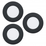 Eglo FUEVA 5 INDBYGGET SÆT - SORT - 86 mm i diameter, 26 mm i højden