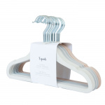 3 Sprouts Fløjlsbøjler (sæt med 15) - Creme, grå, hasselnød