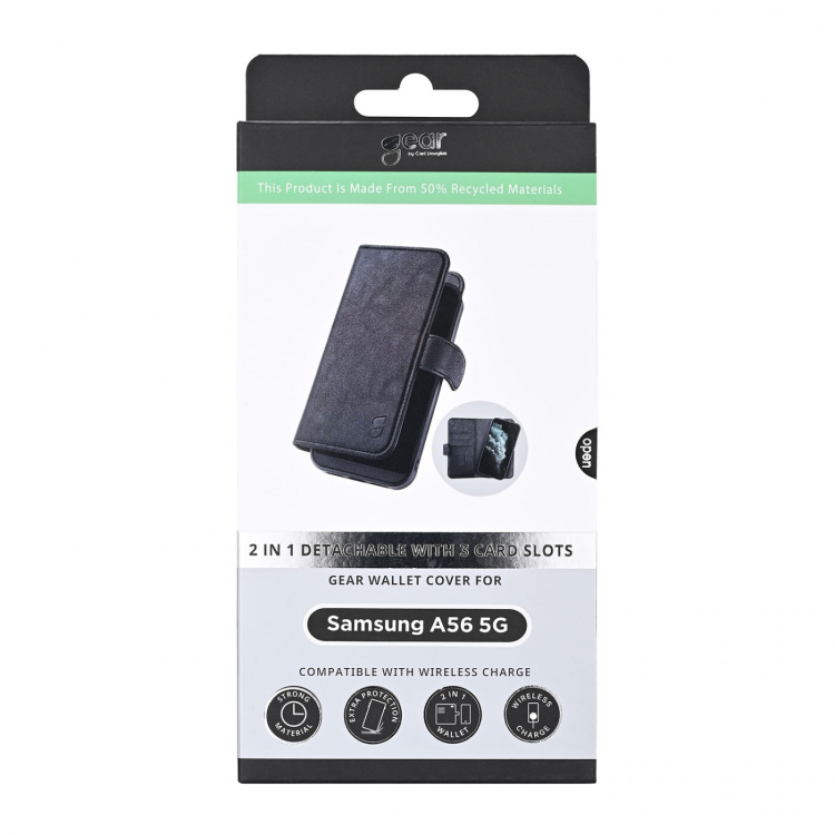 Gear Wallet 2i1 Samsung A56 5G 3 Kort Sort Gear Wallet 2i1 Samsung A56 5G 3 Kort Sort