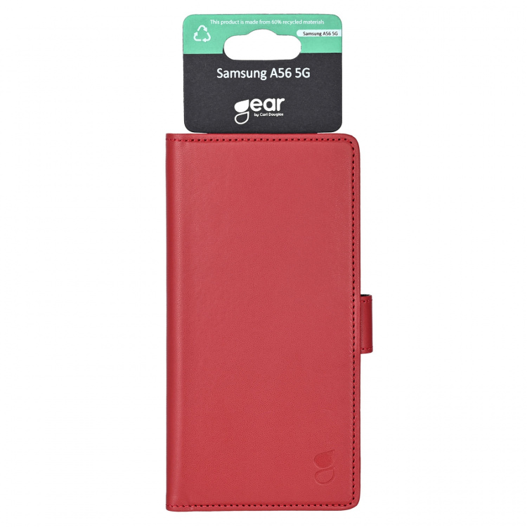 Gear Wallet Samsung A56 5G Klassisk 3 Kort Rød Gear Wallet Samsung A56 5G Klassisk 3 Kort Rød