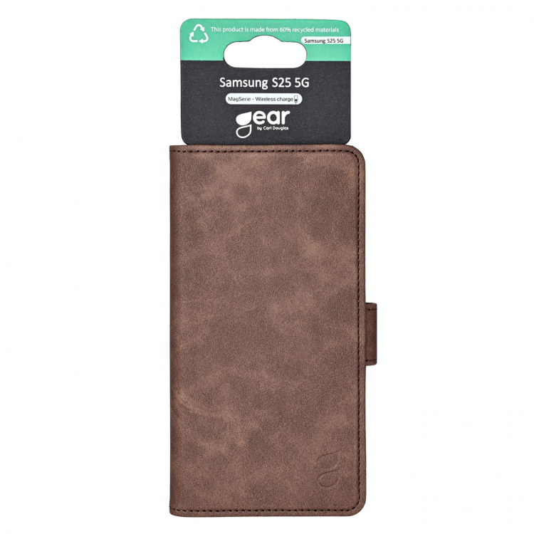 Gear Wallet Samsung S25 5G Klassisk 3 Kort Brun Gear Wallet Samsung S25 5G Klassisk 3 Kort Brun
