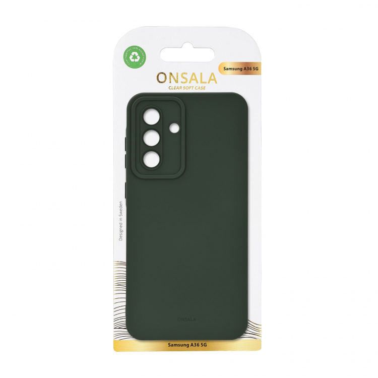 Onsala Mobilcover Samsung A36 5G Silikoneeffekt Olivengrøn