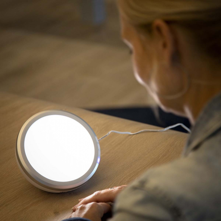 Fysic Energilampe / lysterapilampe Hvid/Sølv