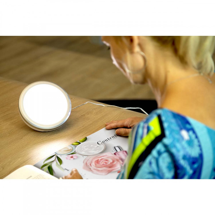 Fysic Energilampe / lysterapilampe Hvid/Sølv