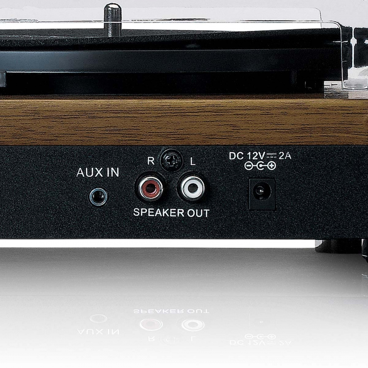 Lenco Pladespiller med Bluetooth-modtagelse og to træhøjttalere