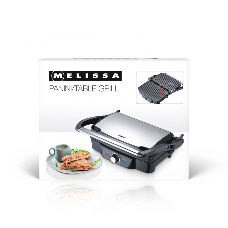 MELISSA Panini / Bordgrill 1600W Sort / Rustfrit stål tophus MELISSA Panini / Bordgrill 1600W Sort / Rustfrit stål tophus
