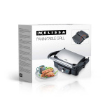 MELISSA Panini / Bordgrill 1600W Sort / Rustfrit stål tophus MELISSA Panini / Bordgrill 1600W Sort / Rustfrit stål tophus