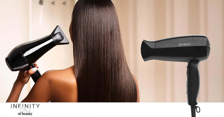 MELISSA Hårtørrer med foldbart håndtag 1600W Sort