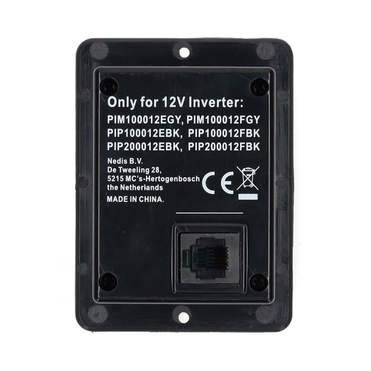 Nedis Power Inverter fjernbetjening | 6.00 m | RJ12 | Sort
