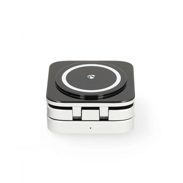 Nedis Trådløs oplader | 3-in-1 | 2.5 / 5 / 15 W | LED-indikator i brug | Inkluderet kabel | USB-A / USB-C™ | 1.50 m