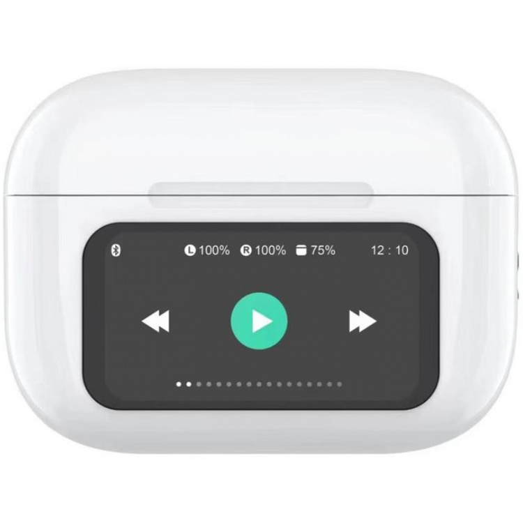 Celly SoundLED True Wireless Bluetooth-headset med LED-display ANC & ENC Vit