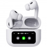 Celly SoundLED True Wireless Bluetooth-headset med LED-display ANC & ENC Vit