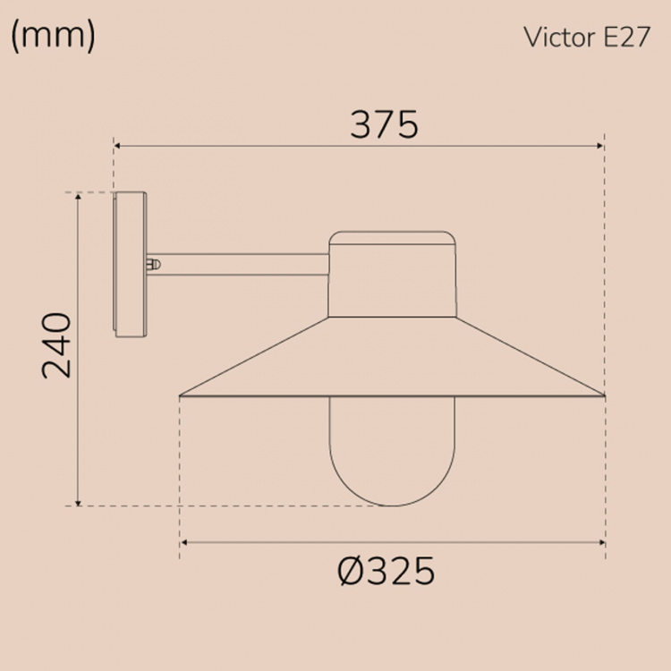Llitt Victor Väggarmatur E27-sockel IP44 Antracit