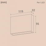 Llitt Per I Väggarmatur LED IP54 3000K 4W 210lm Antracit Llitt Per I Väggarmatur LED IP54 3000K 4W 210lm Antracit