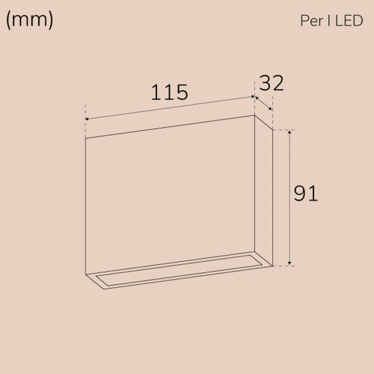 Llitt Per I Väggarmatur LED IP54 3000K 4W 210lm Corten