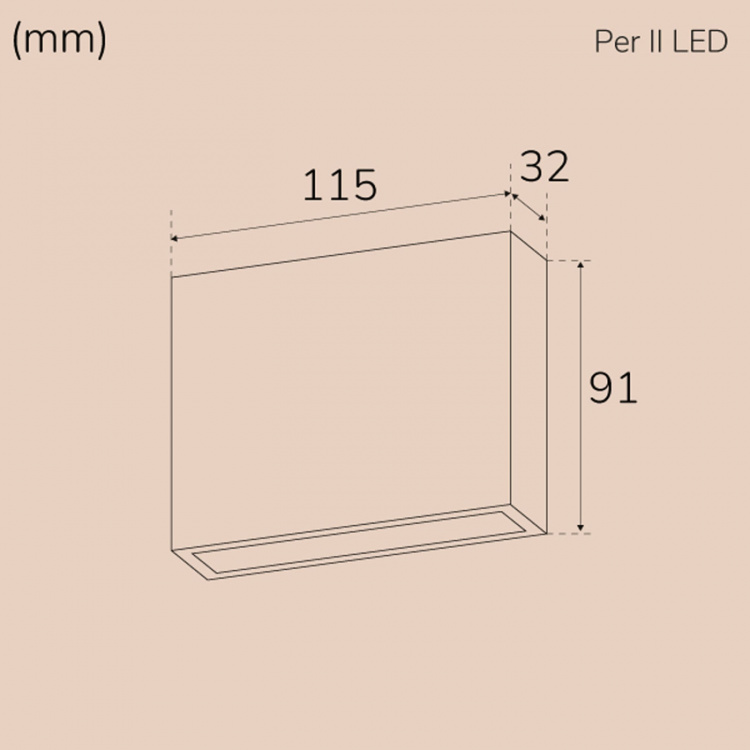 Llitt Per II Väggarmatur LED IP54 3000K 6W 430lm Vit Llitt Per II Väggarmatur LED IP54 3000K 6W 430lm Vit