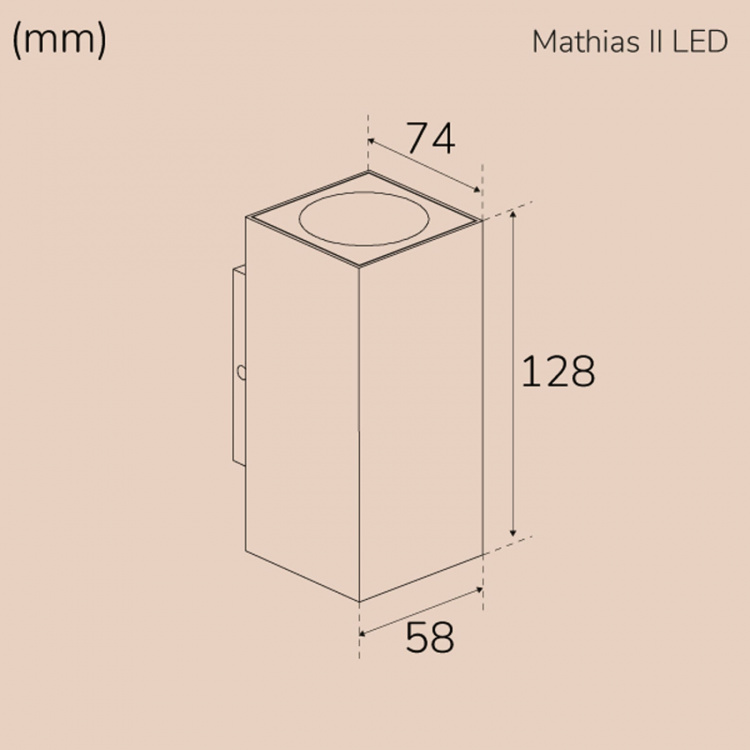 Llitt Mathias II Väggarmatur LED IP65 3000K 6W 520lm Vit