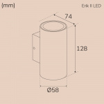 Llitt Erik II Väggarmatur LED IP65 3000K 6W 494lm Antracit Llitt Erik II Väggarmatur LED IP65 3000K 6W 494lm Antracit