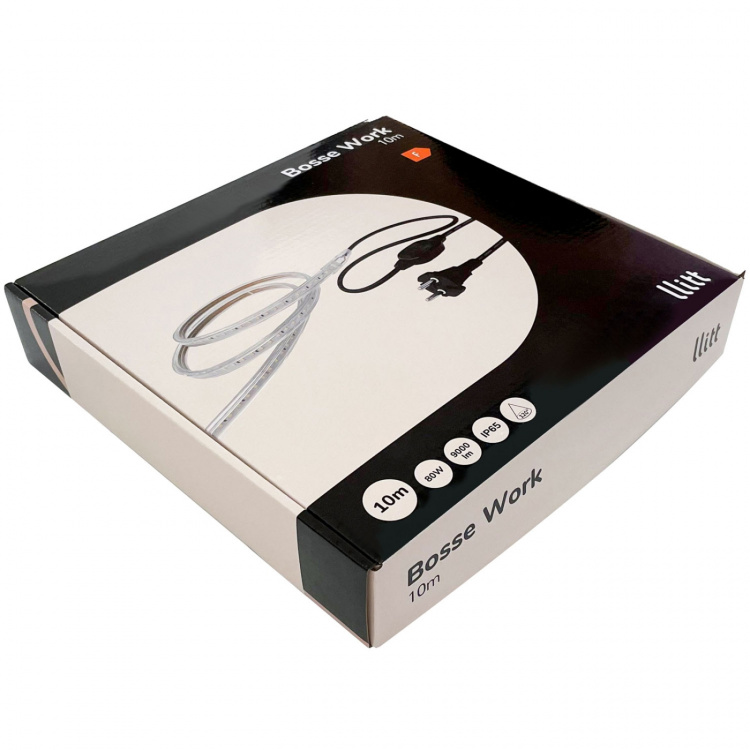 Llitt Bosse Work Ledstrip arbetsbelysning 10m IP65 4000K 80W 8000lm