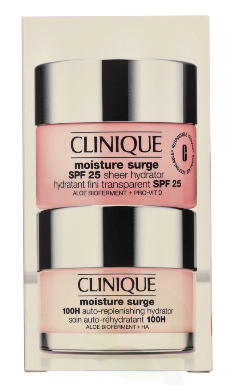 Clinique Moisture Surge Facial Care Set 100 ml Moisture Surge SPF25 Sheer Hydrator 50ml/Moisture Surge 100H Auto-replenishing Hydrator 50ml