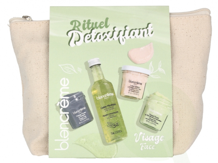 Blancreme Purifying Facial Ritual Set 195 ml Micellar Cleansing Gel 75ml/Exfoliating Sorbet 40ml/2x Foaming Face Mask 40ml