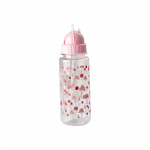 RICE Drikkedunk i plast til børn med pink Happy Forest-print - pink - 500 ml