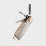 Orbitkey Nøgleholder i læder - sten/grå