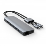 Targus Hyper - HyperDrive VIPER 10-i-2, dobbelt 4K60Hz HDMI til MacBook Pro/Air og enhver USB-C-enhed, Ethernet, 3,5 mm lydstik