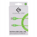 FLOATING GRIP 0,5M USB-C-kabel i silikone (grøn) FLOATING GRIP 0,5M USB-C-kabel i silikone (grøn)
