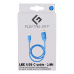FLOATING GRIP 0,5M LED USB-C-kabel (blå) FLOATING GRIP 0,5M LED USB-C-kabel (blå)