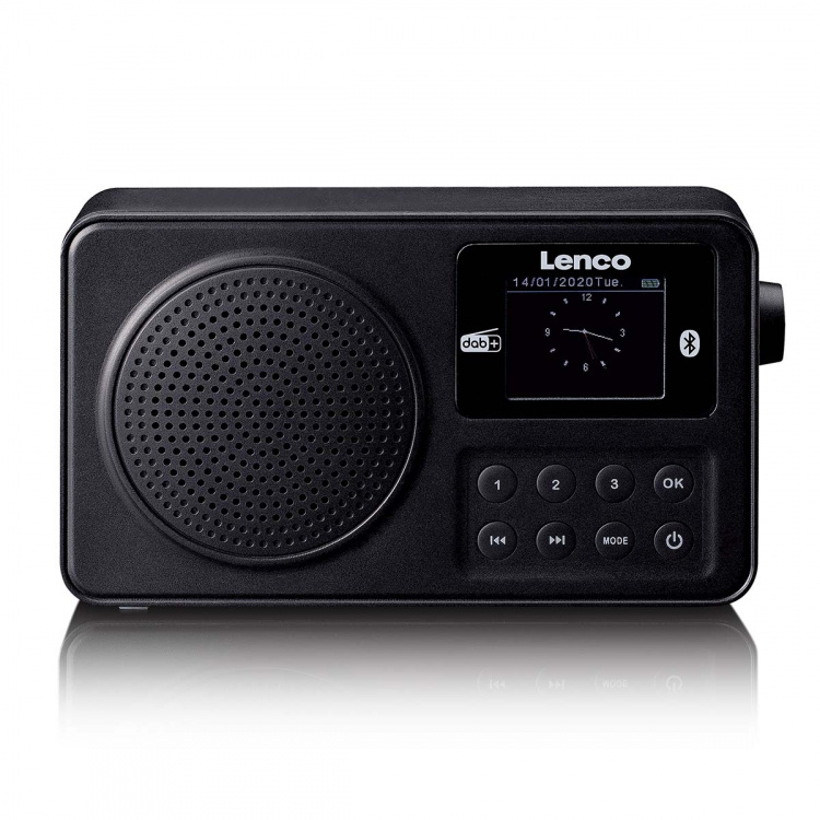Lenco Bærbar DAB+/FM-radio med Bluetooth® Sort