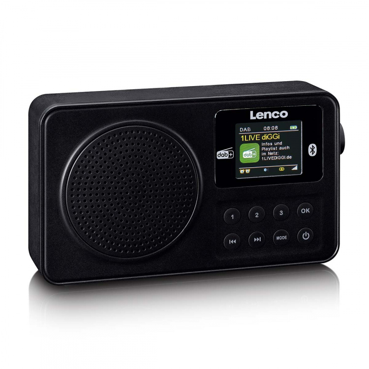 Lenco Bærbar DAB+/FM-radio med Bluetooth® Sort