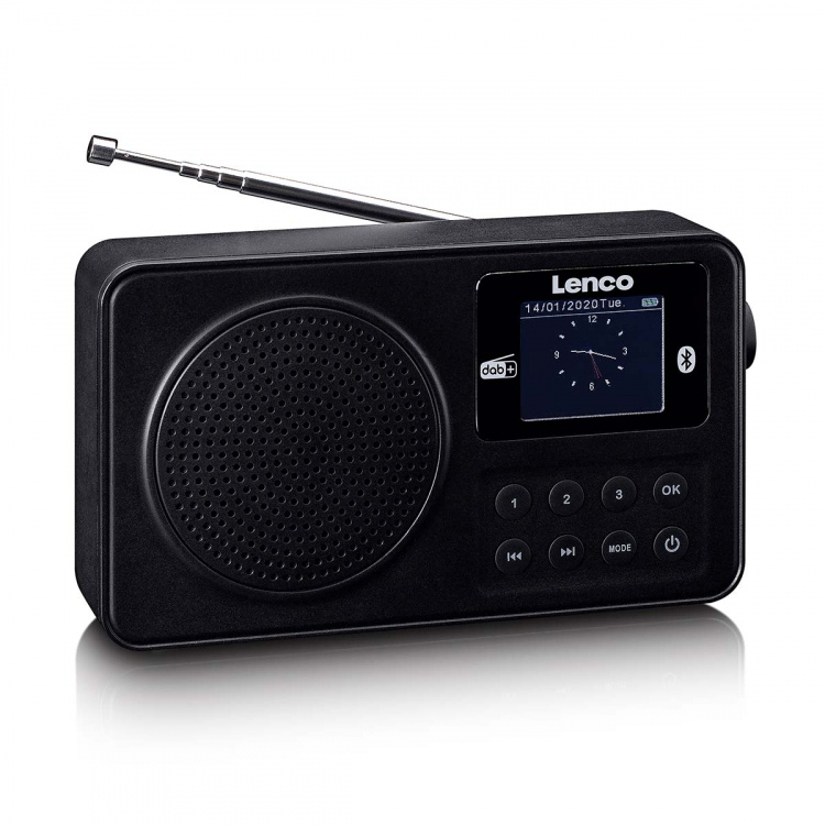 Lenco Bærbar DAB+/FM-radio med Bluetooth® Sort