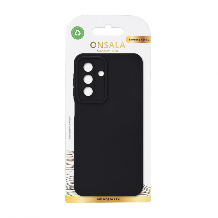 Onsala Mobilcover Samsung A26 5G Silikoneeffekt Sort