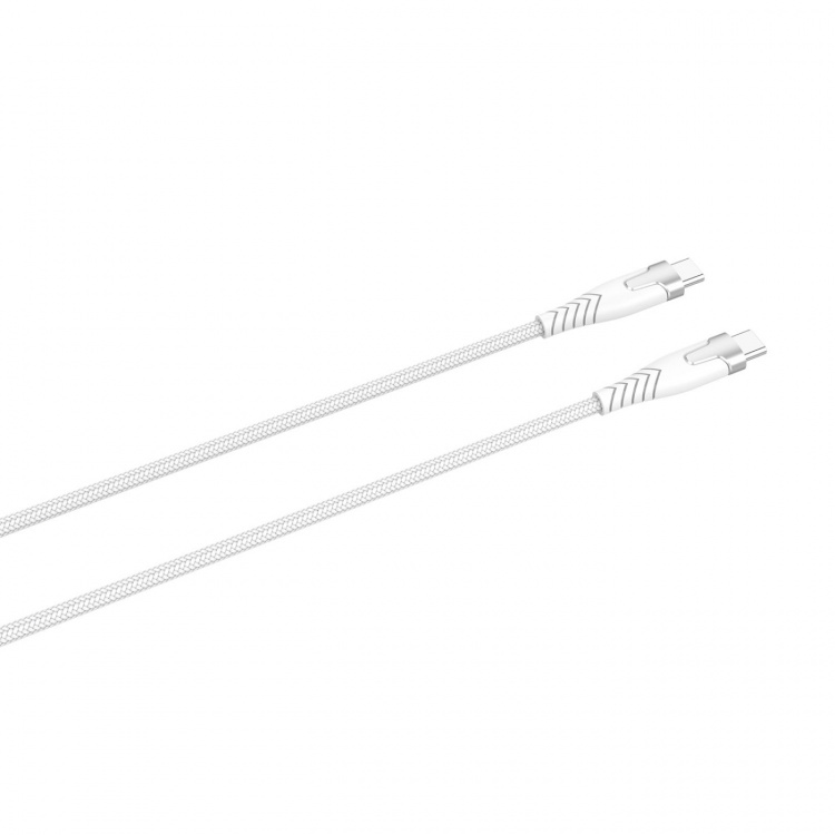 Gear Kevlar-Kabel Pro Usb-C 2.0 Med Metalhus Hvid 1,5m