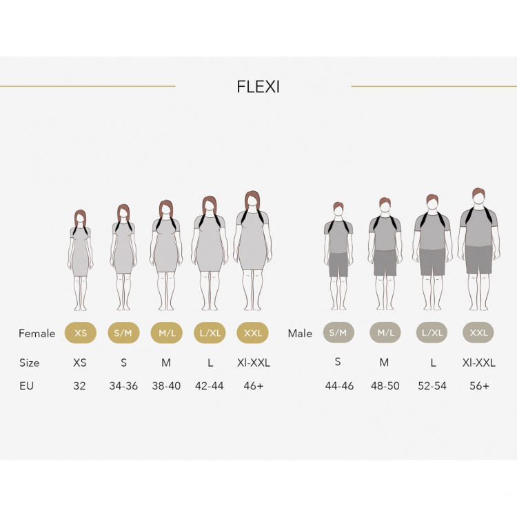 SWEDISH POSTURE Holdningskorrigerende Støtte Flexi S-M Lyserød