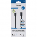 Hama Usb-C Extension Sort 0,5m Hama Usb-C Extension Sort 0,5m